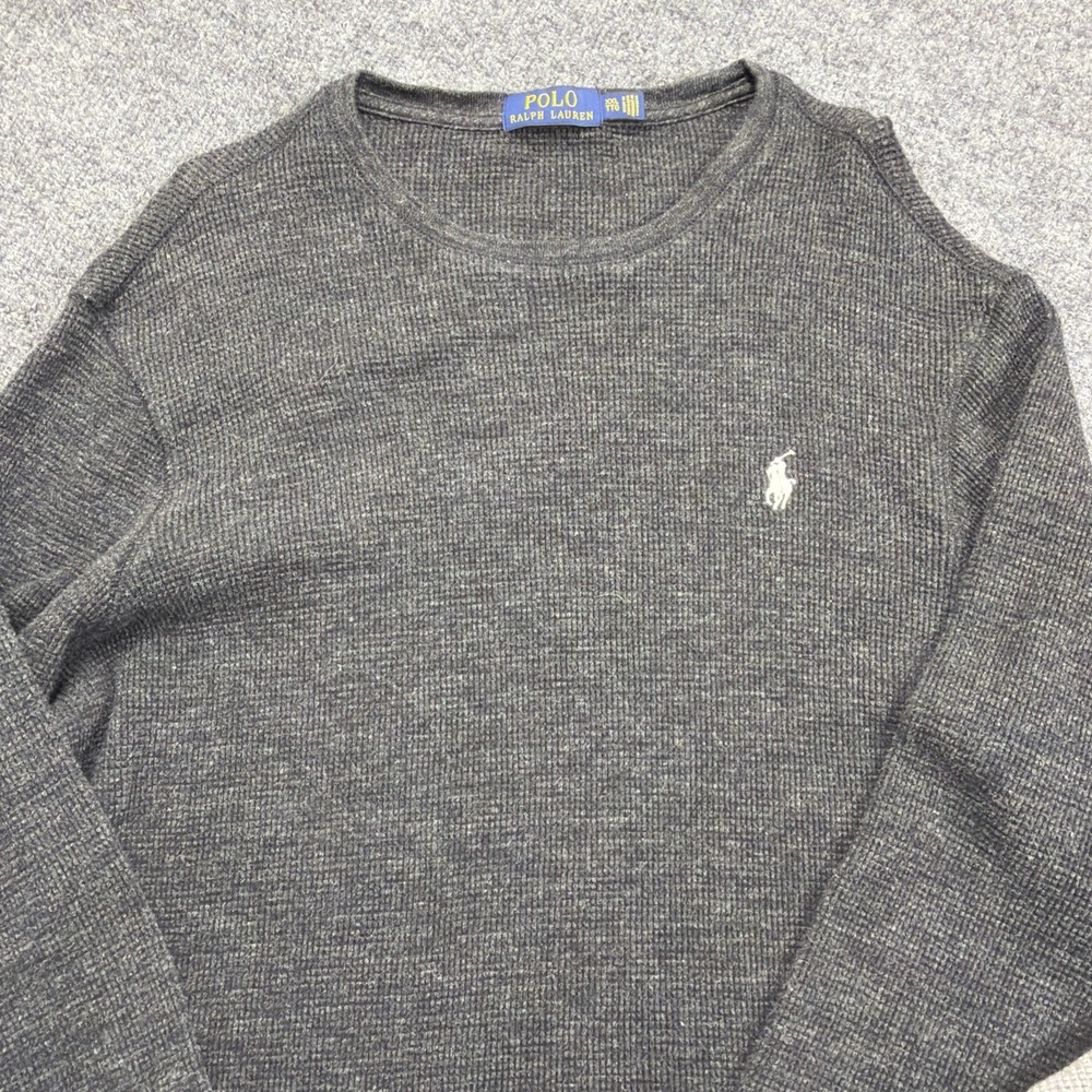 Polo Ralph Lauren Waffle Knit Thermal Shirts Mens 2XL Lot Of 2 Gray Long Sleeve - Picture 3 of 5